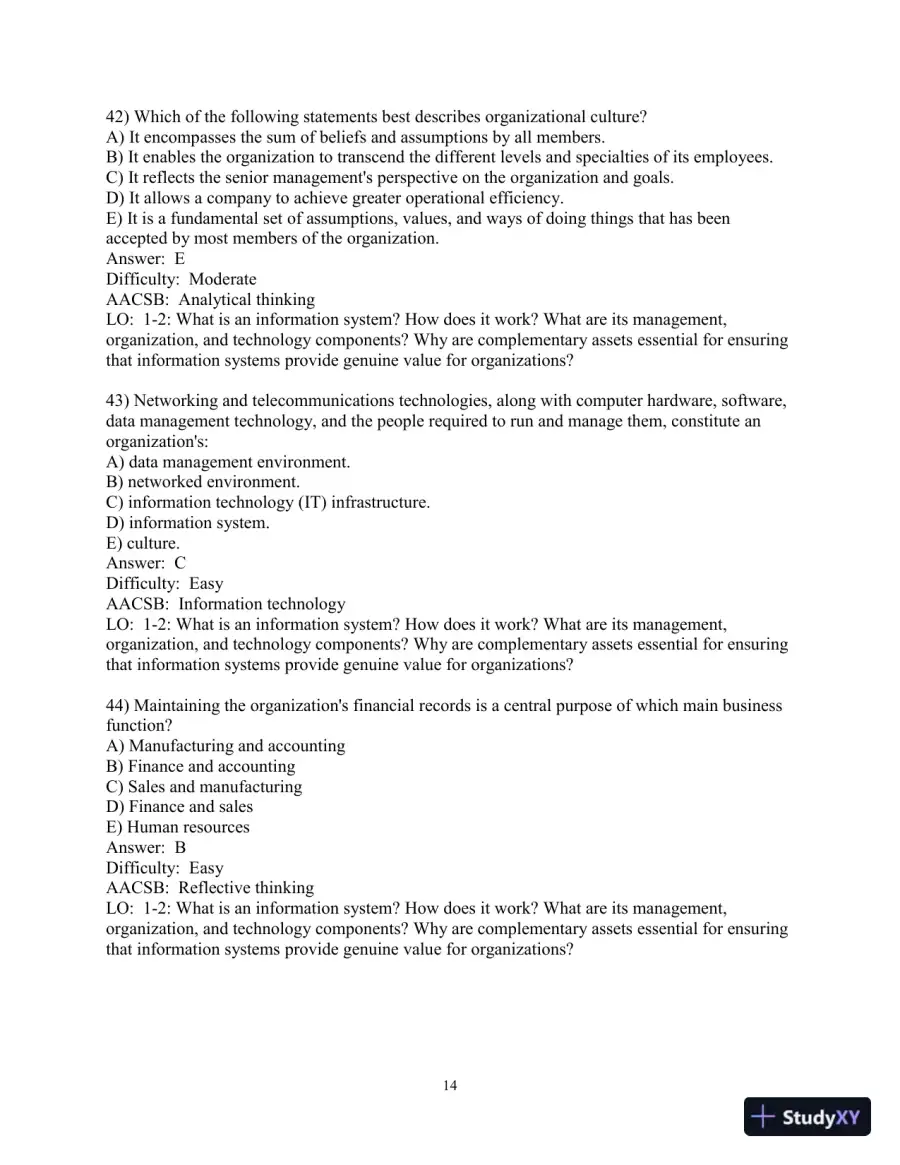 Test Bank For Management Information Systems: Managing the Digital Firm, 16th Edition, page 15