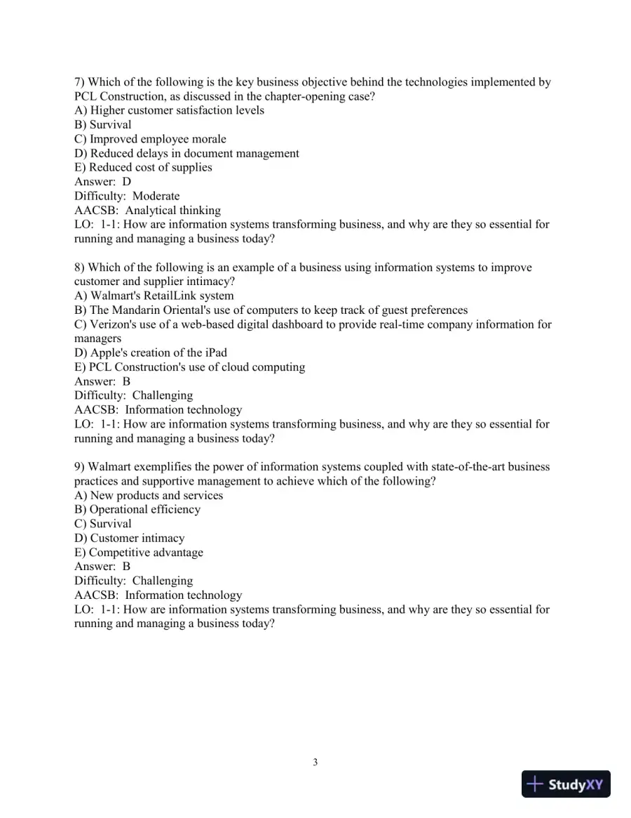 Test Bank For Management Information Systems: Managing the Digital Firm, 16th Edition, page 4