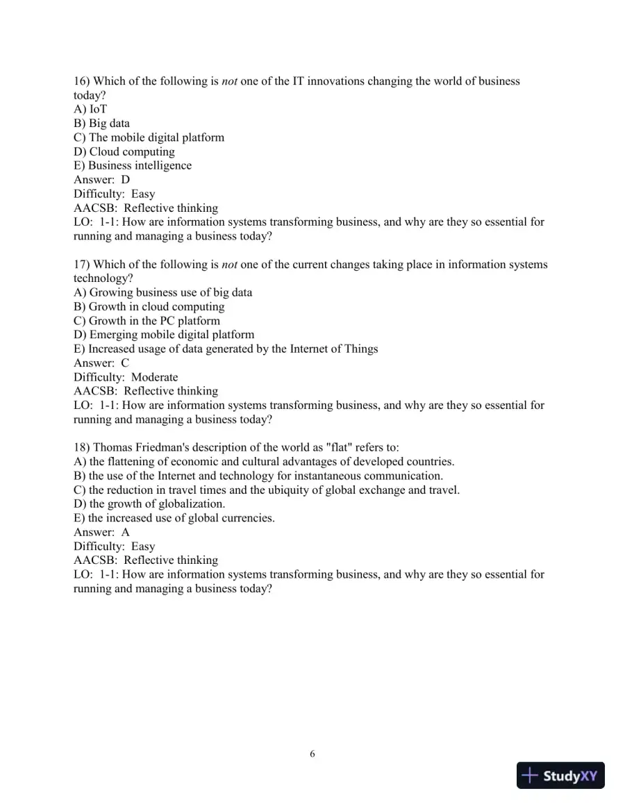 Test Bank For Management Information Systems: Managing the Digital Firm, 16th Edition, page 7