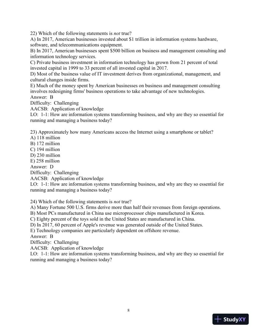 Test Bank For Management Information Systems: Managing the Digital Firm, 16th Edition, page 9