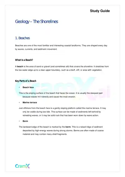 Geology - The Shorelines - Page 1 preview image