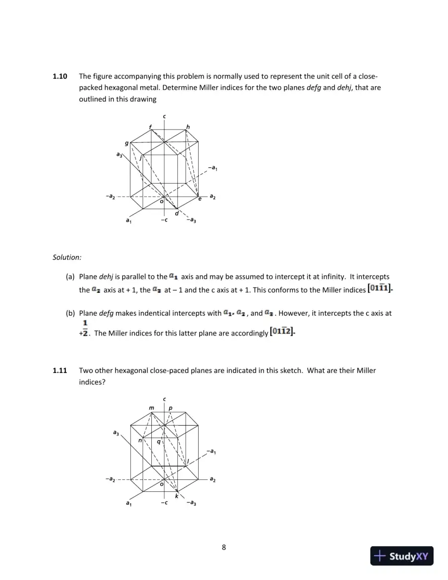 Solution Manual for Physical Metallurgy Principles, 4th Edition, page 11