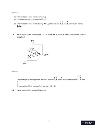 Solution Manual for Physical Metallurgy Principles, 4th Edition - Page 5 preview image