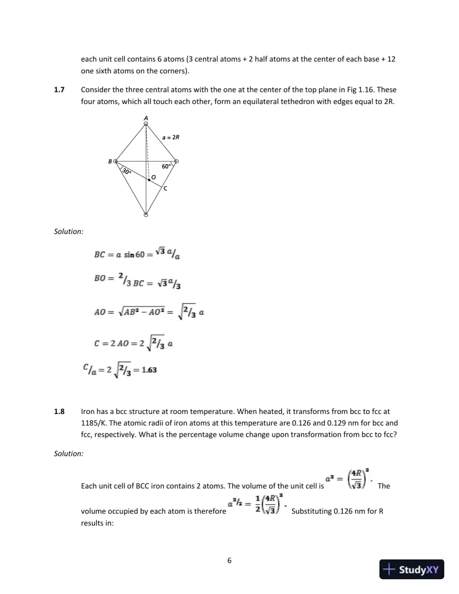 Solution Manual for Physical Metallurgy Principles, 4th Edition, page 9
