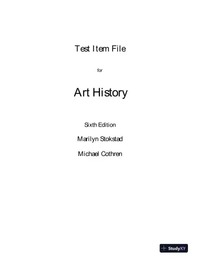 Test Bank for Art History, 6th Edition - Page 1 preview image