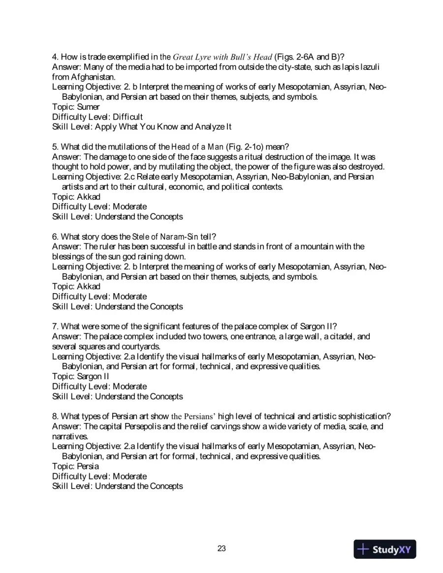 Test Bank for Art History, 6th Edition, page 13