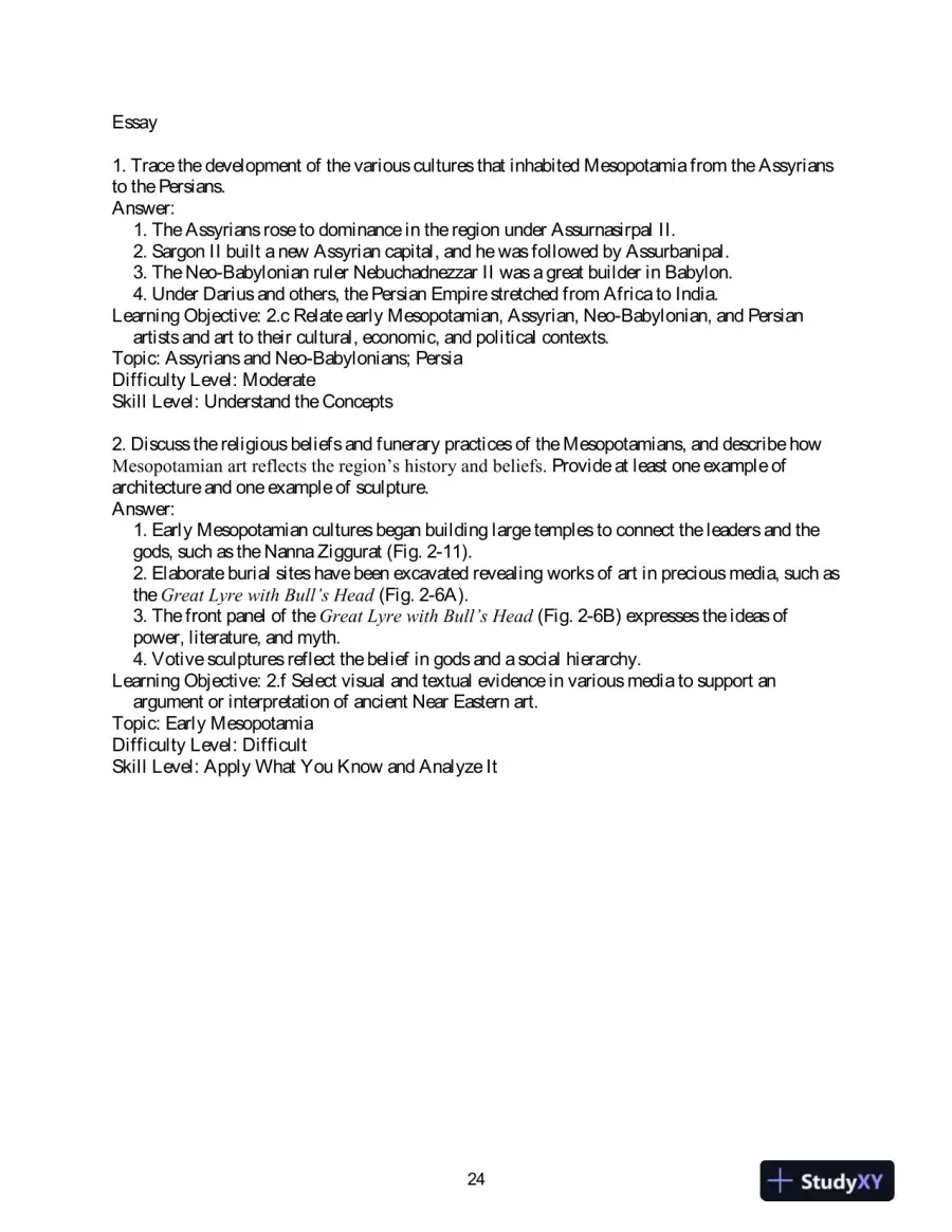 Test Bank for Art History, 6th Edition, page 14