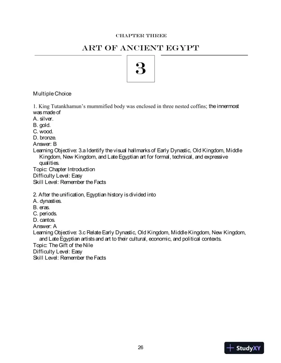 Test Bank for Art History, 6th Edition, page 16