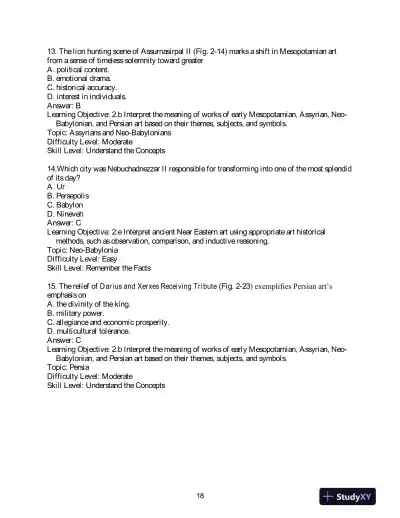 Test Bank for Art History, 6th Edition - Page 8 preview image