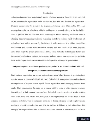 Business Initiative and Technology - Page 3 preview image