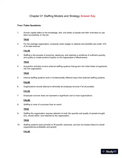 Staffing Organizations 7th Edition Test Bank - Page 11 preview image