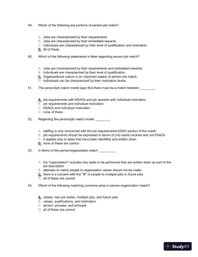 Staffing Organizations 7th Edition Test Bank - Page 16 preview image
