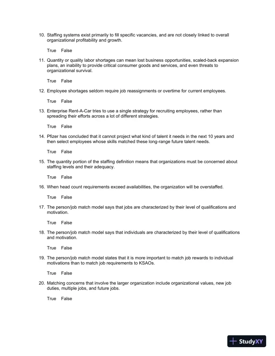Staffing Organizations 7th Edition Test Bank, page 3