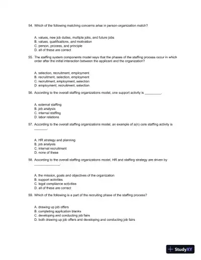 Staffing Organizations 7th Edition Test Bank - Page 8 preview image