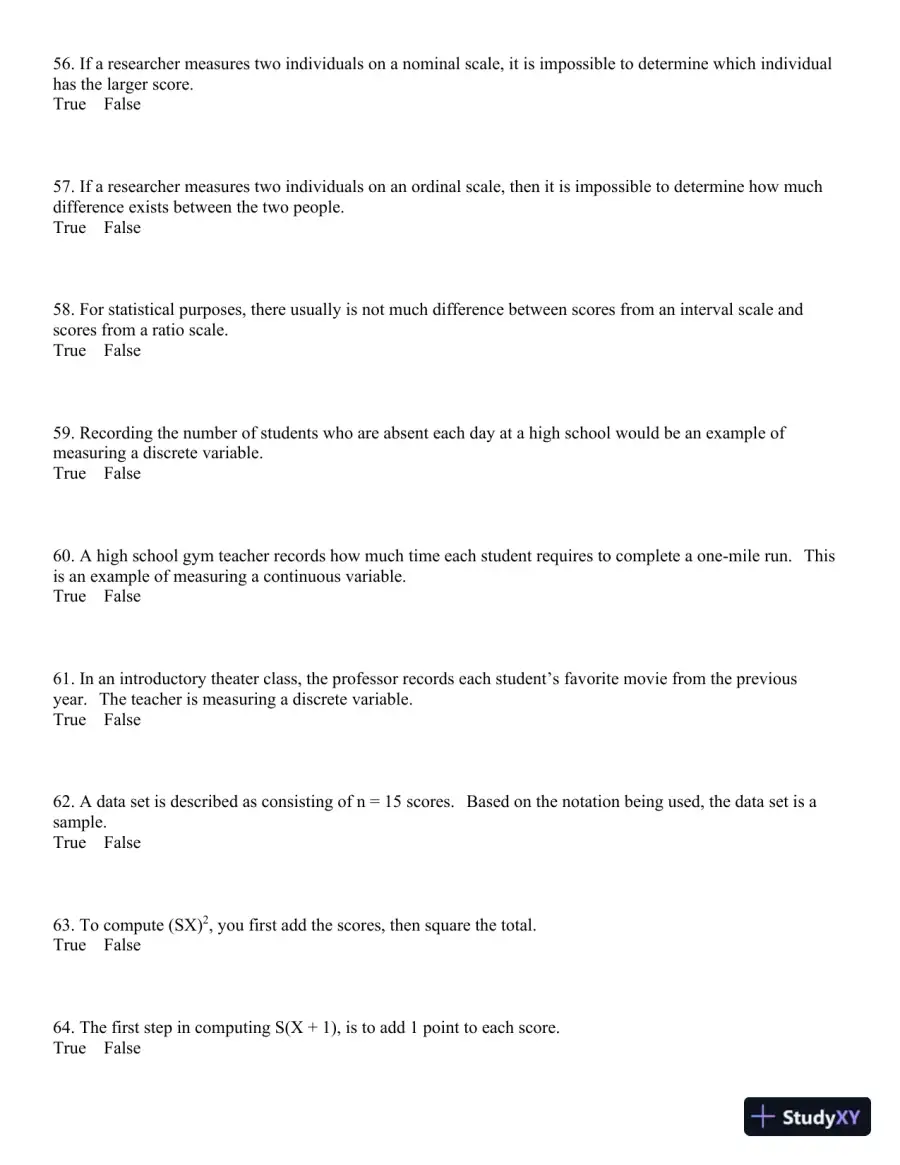 Statistics for the Behavioral Sciences, 9th Edition Test Bank, page 11