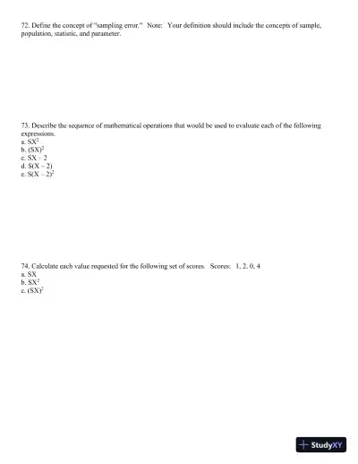 Statistics for the Behavioral Sciences, 9th Edition Test Bank - Page 13 preview image