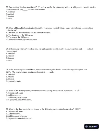 Statistics for the Behavioral Sciences, 9th Edition Test Bank - Page 6 preview image