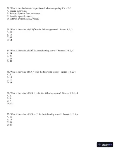 Statistics for the Behavioral Sciences, 9th Edition Test Bank - Page 7 preview image