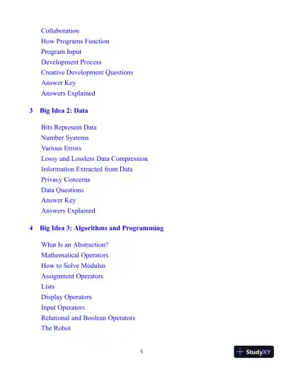 AP Computer Science Principles Premium: 6 Practice Tests + Comprehensive Review + Online Practice (2021) - Page 6 preview image