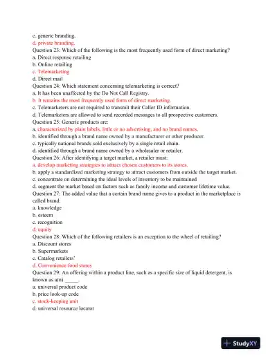 Seaport BUS C150 Final Exam - Page 5 preview image