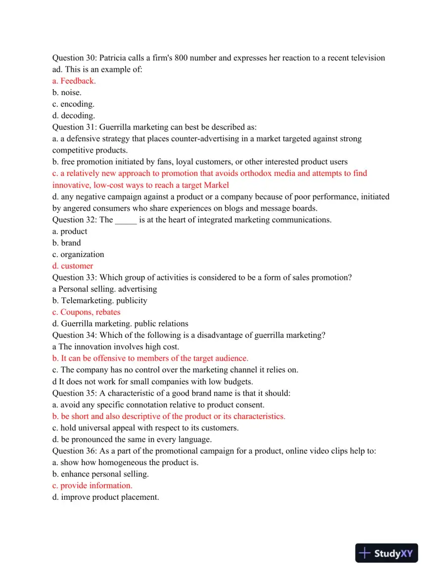 Seaport BUS C150 Final Exam, page 6