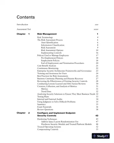CASP+ CompTIA Advanced Security Practitioner Study Guide: Exam CAS-004 (2022) - Page 18 preview image