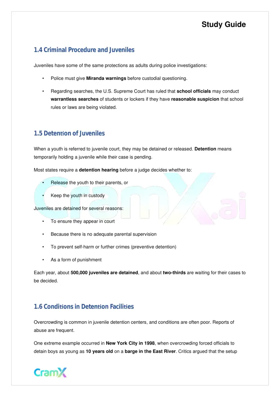 Criminal Justice - The Juvenile Justice System, page 3