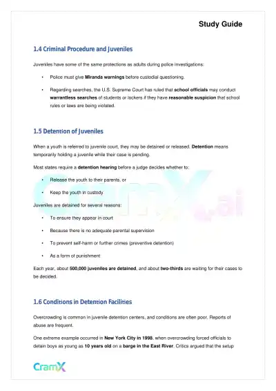 Criminal Justice - The Juvenile Justice System - Page 3 preview image