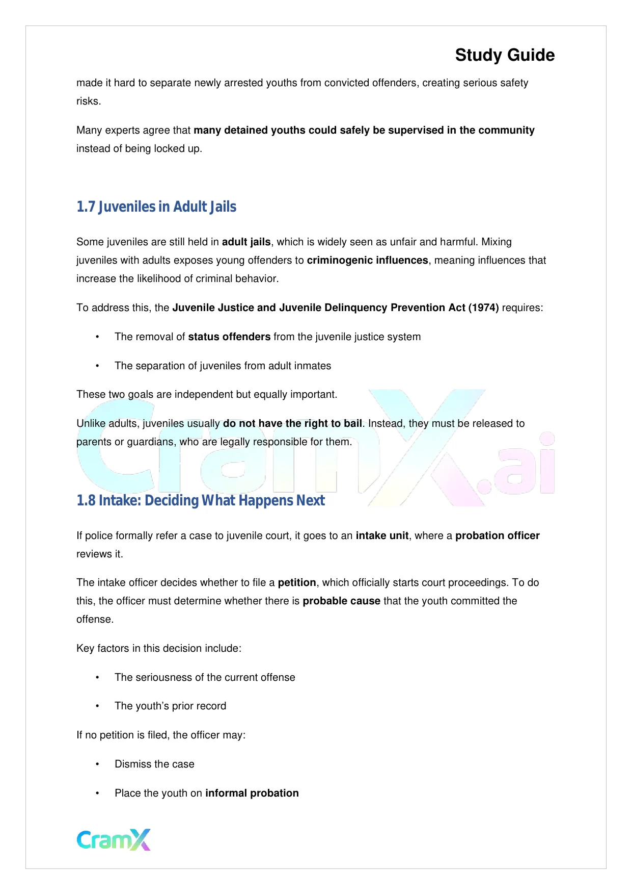 Criminal Justice - The Juvenile Justice System - Page 4 preview image