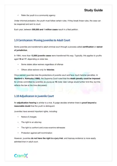 Criminal Justice - The Juvenile Justice System - Page 5 preview image