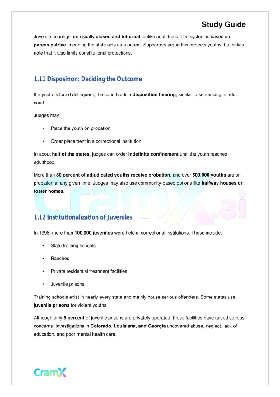 Criminal Justice - The Juvenile Justice System, page 6