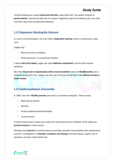 Criminal Justice - The Juvenile Justice System - Page 6 preview image