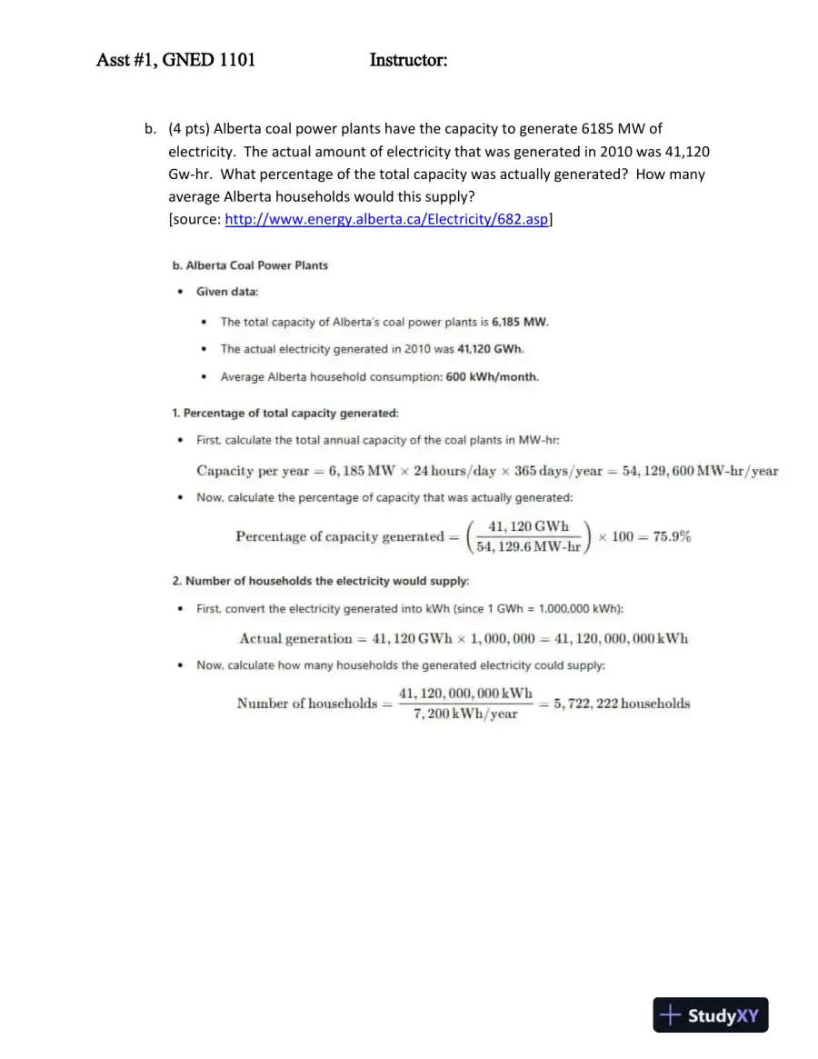 GNED 1101 Energy Production, Radiation Exposure, and Environmental Science Analysis, page 3