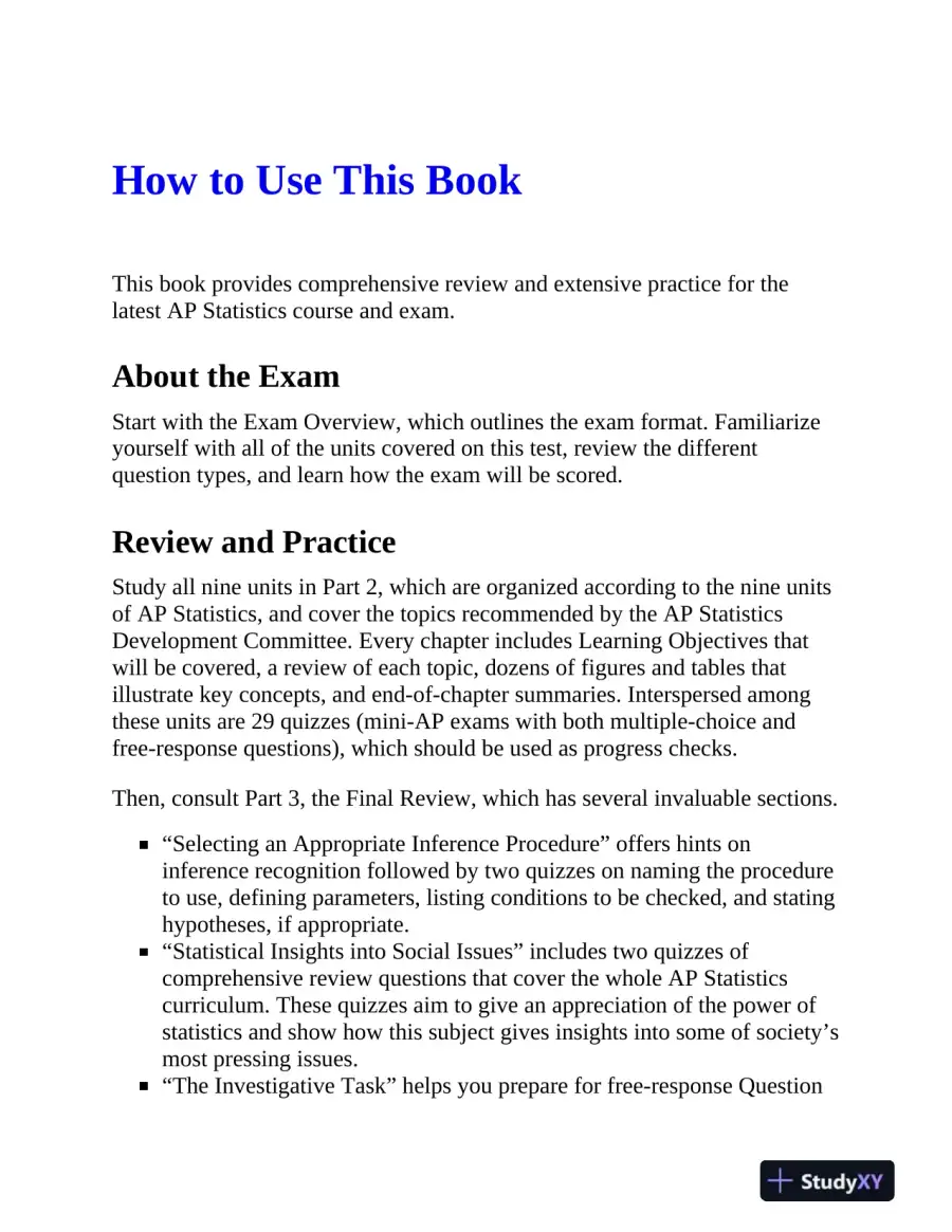 AP Statistics Premium, 2025: Prep Book with 9 Practice Tests + Comprehensive Review (2025), page 16