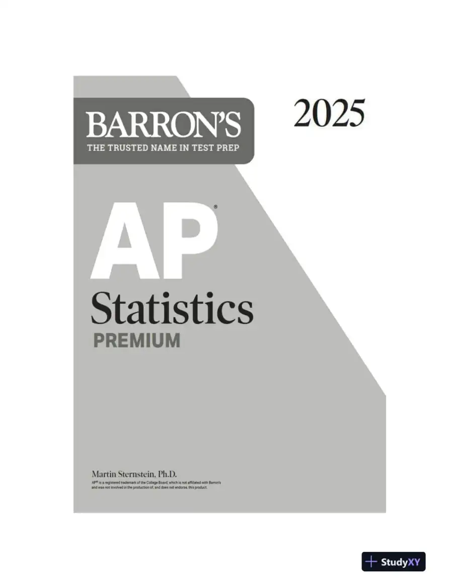 AP Statistics Premium, 2025: Prep Book with 9 Practice Tests + Comprehensive Review (2025), page 3