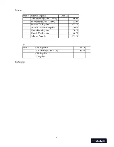 Fundamental Accounting Principles, Vol 1, 15th Edition Test Bank - Page 10 preview image