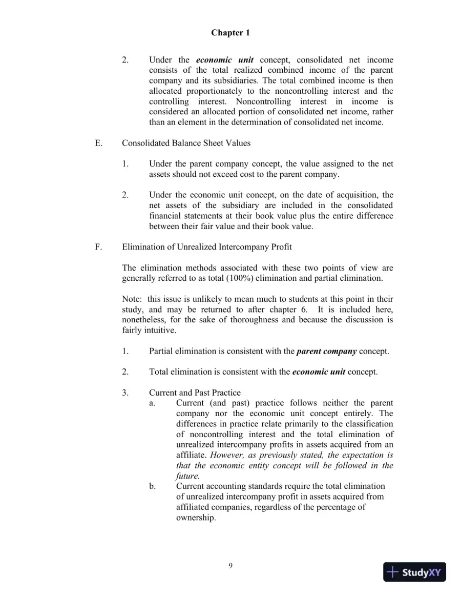 Class Notes For Advanced Accounting, 4th Edition, page 10