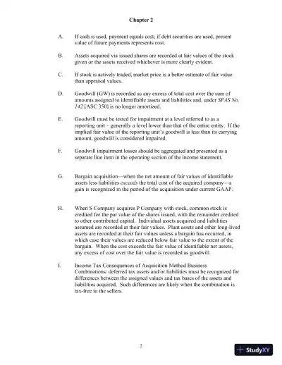 Class Notes For Advanced Accounting, 4th Edition - Page 13 preview image