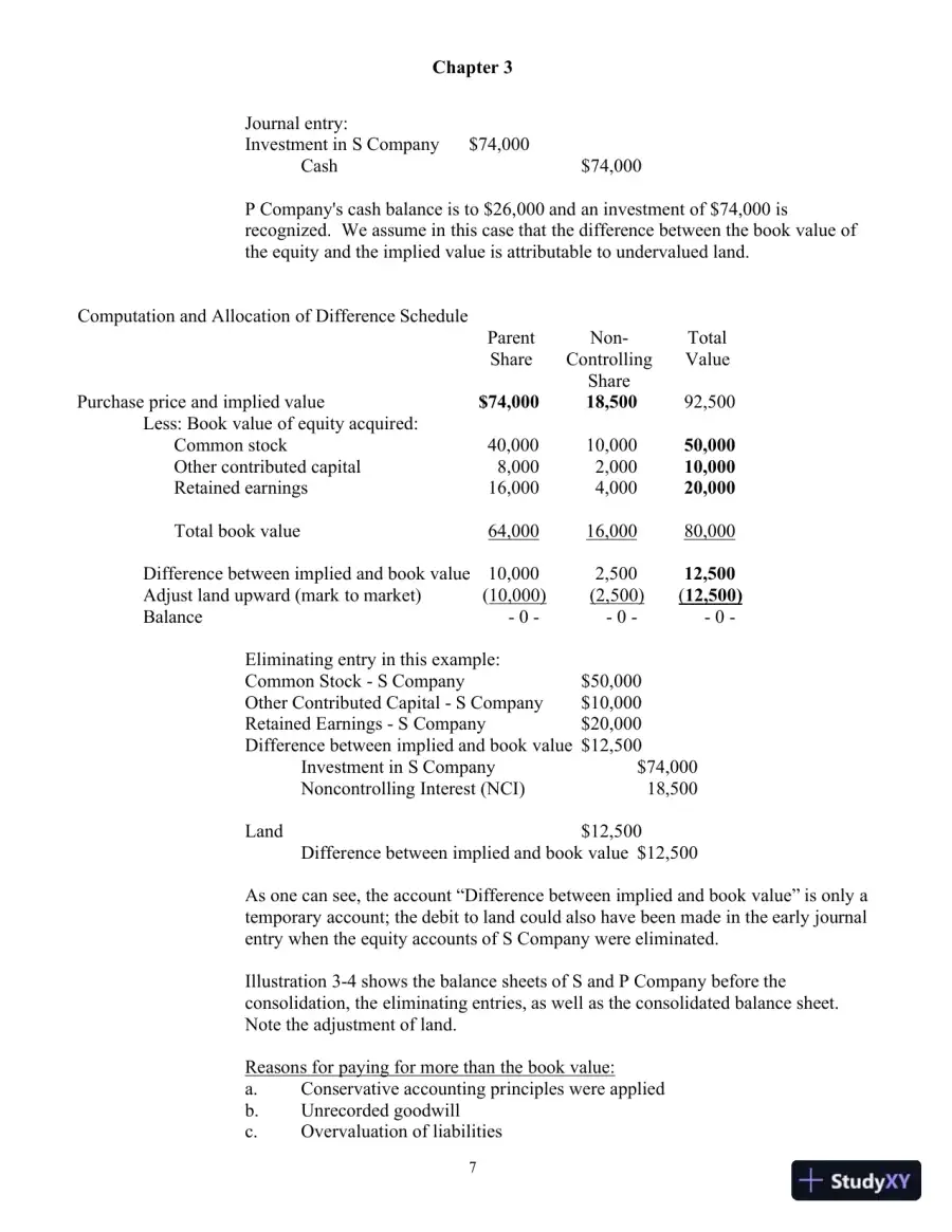 Class Notes For Advanced Accounting, 4th Edition, page 25