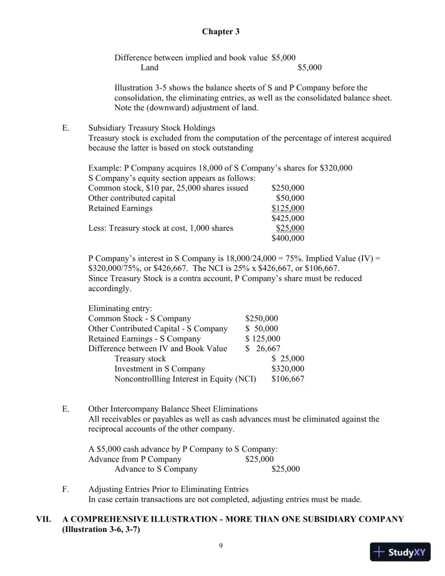 Class Notes For Advanced Accounting, 4th Edition, page 27