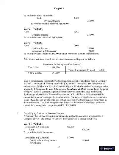 Class Notes For Advanced Accounting, 4th Edition - Page 31 preview image