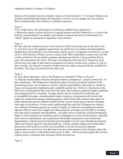 California Politics: A Primer, 4th Edition Test Bank - Page 27 preview image