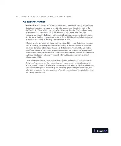 CCNP and CCIE Security Core SCOR 350-701 Official Cert Guide (2023) - Page 10 preview image
