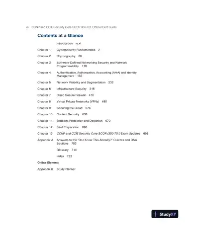 CCNP and CCIE Security Core SCOR 350-701 Official Cert Guide (2023) - Page 14 preview image