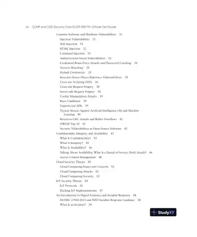 CCNP and CCIE Security Core SCOR 350-701 Official Cert Guide (2023) - Page 16 preview image