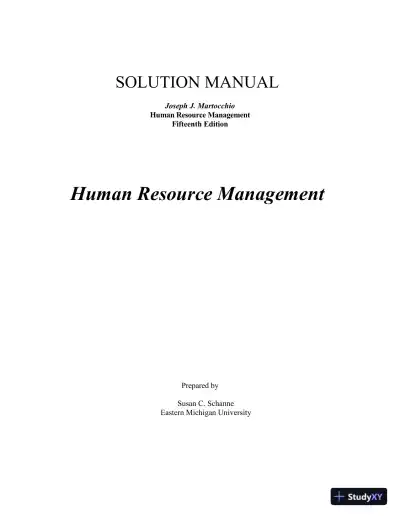 Human Resource Management, 15th Edition Solution Manual - Page 1 preview image
