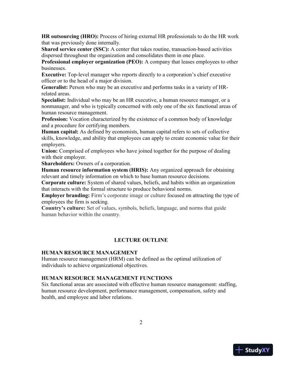 Human Resource Management, 15th Edition Solution Manual, page 12
