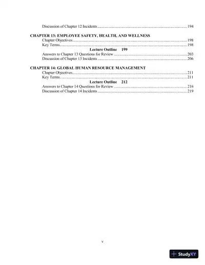 Human Resource Management, 15th Edition Solution Manual - Page 5 preview image