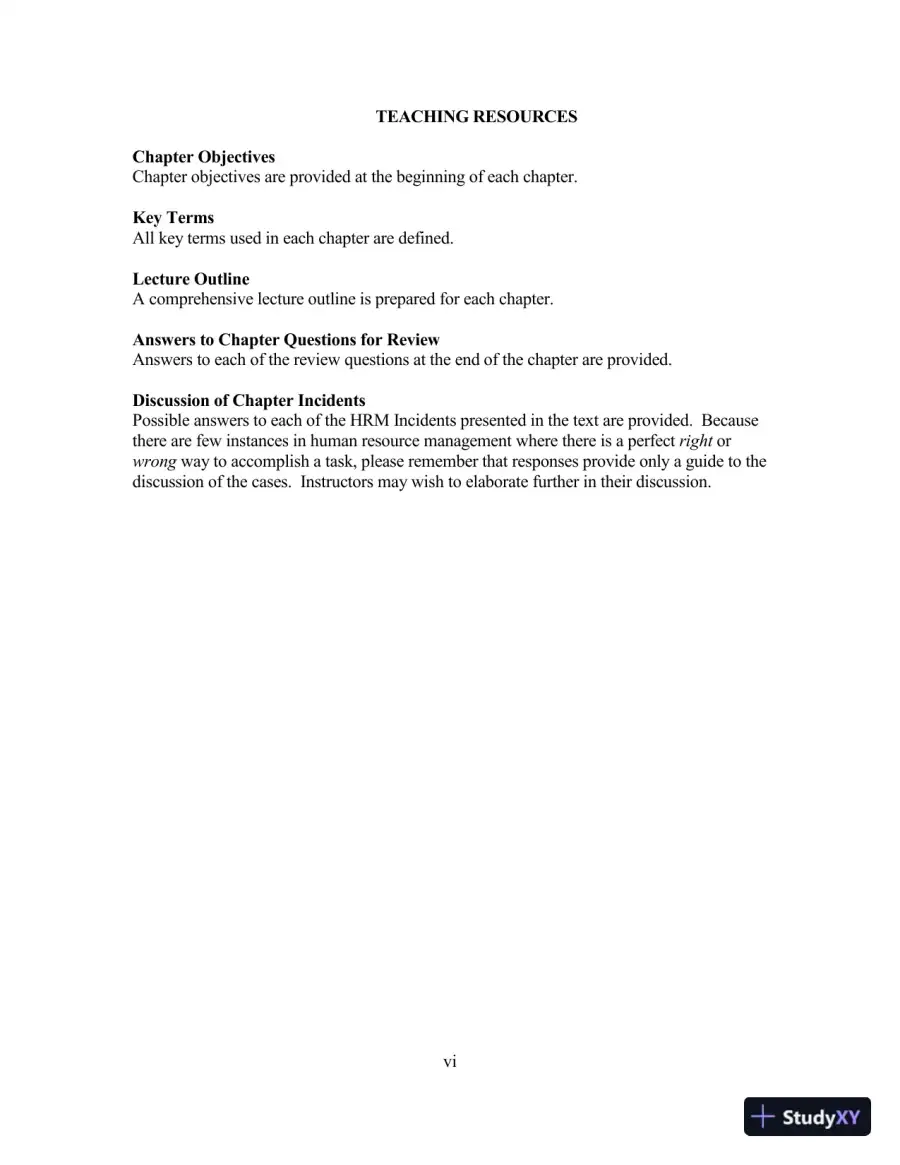 Human Resource Management, 15th Edition Solution Manual, page 6