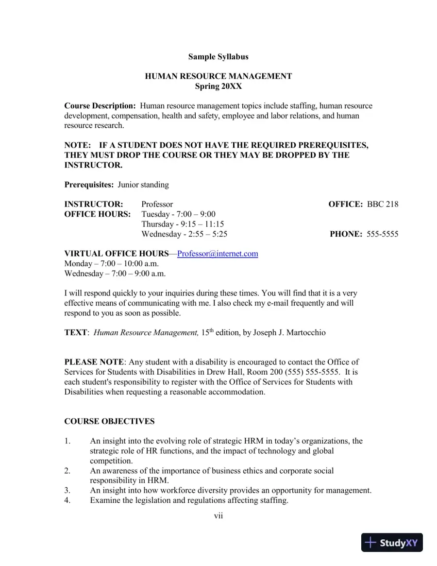 Human Resource Management, 15th Edition Solution Manual, page 7